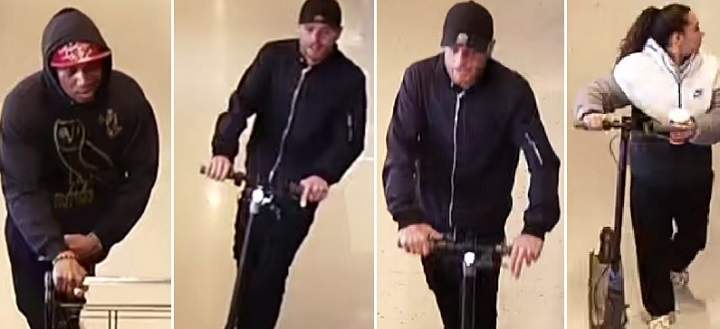 Toronto police say four are wanted after a grocery store robbery was reported.