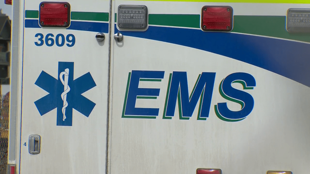 File photo of an Alberta Health Services EMS ambulance, pictured in downtown Calgary on April 3, 2023.