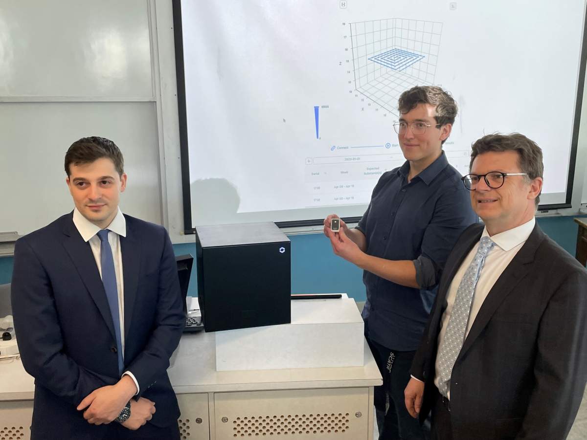 Left: Ari Foreman and Alex Boukin, founders of SCATR Inc., and François Lagugné-Labarthet, a professor of chemistry at Western University in London, Ont.