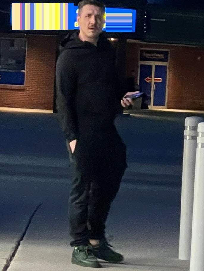Wellington OPP want to speak to this man in an investigation into a distraction theft at a Fergus business.