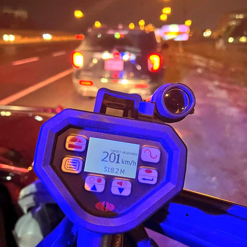 OPP say a 17-year-old has been charged after a vehicle was seen driving 201 km/h along Hwy 400.