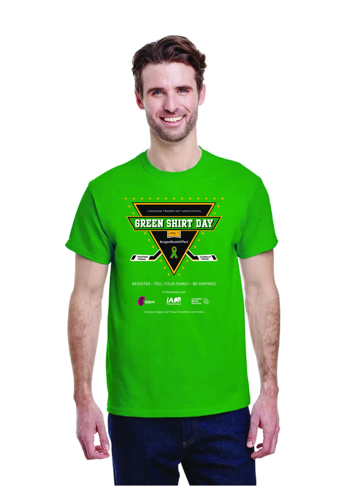 The new shirt design for Green Shirt Day.