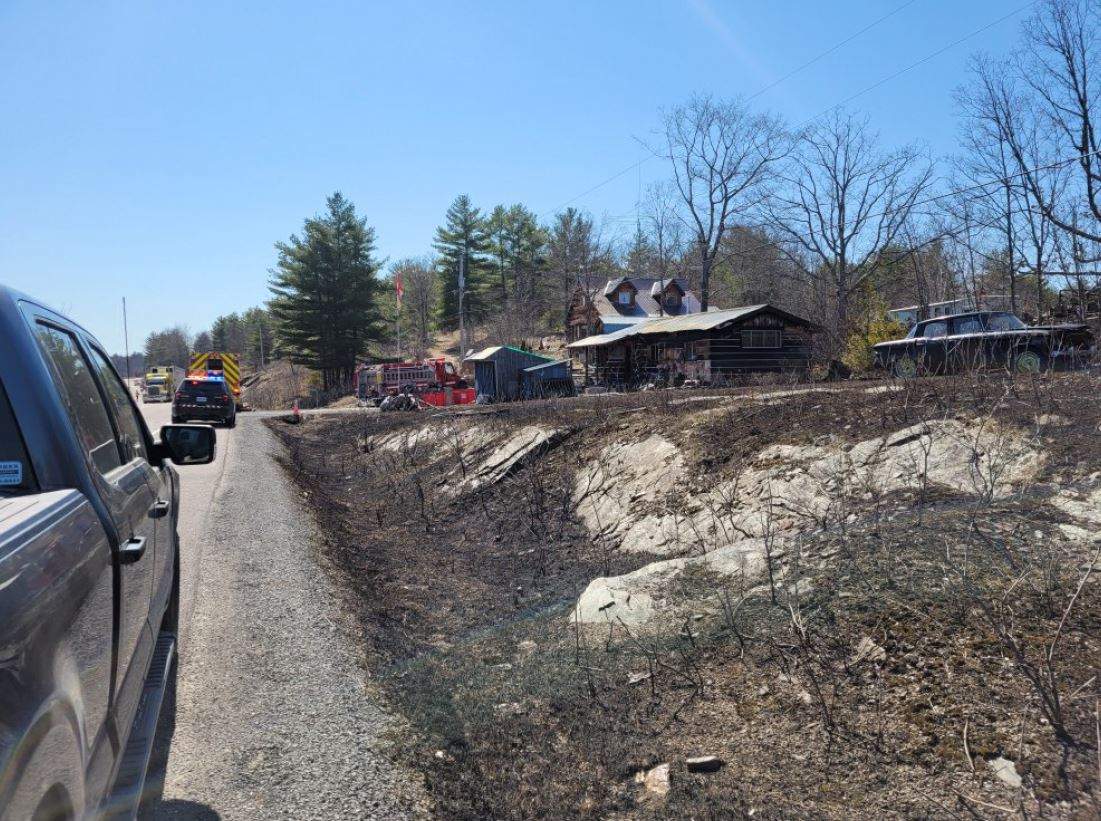 Police say the blaze spread due to the high winds, but the grass fire is now under control.