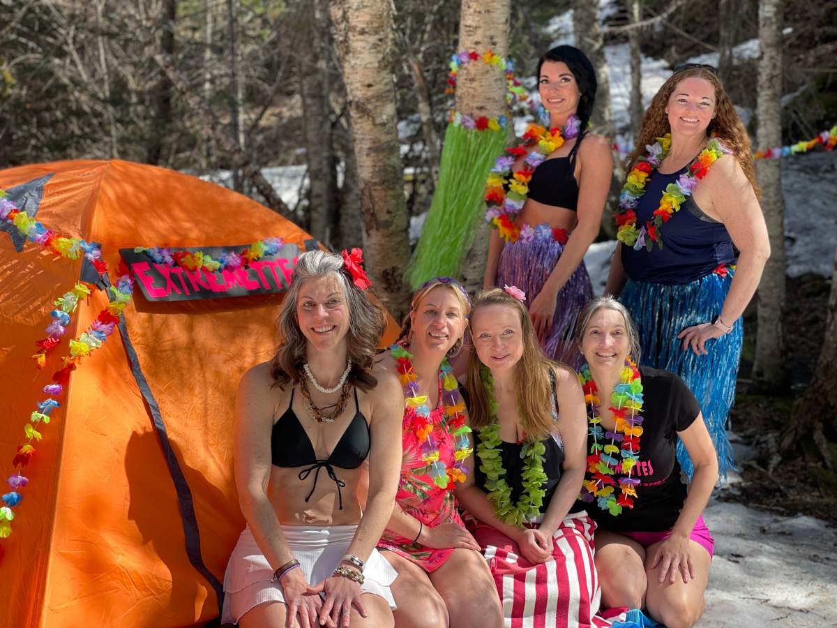 Some members of the hiking group known as the Extremettes.