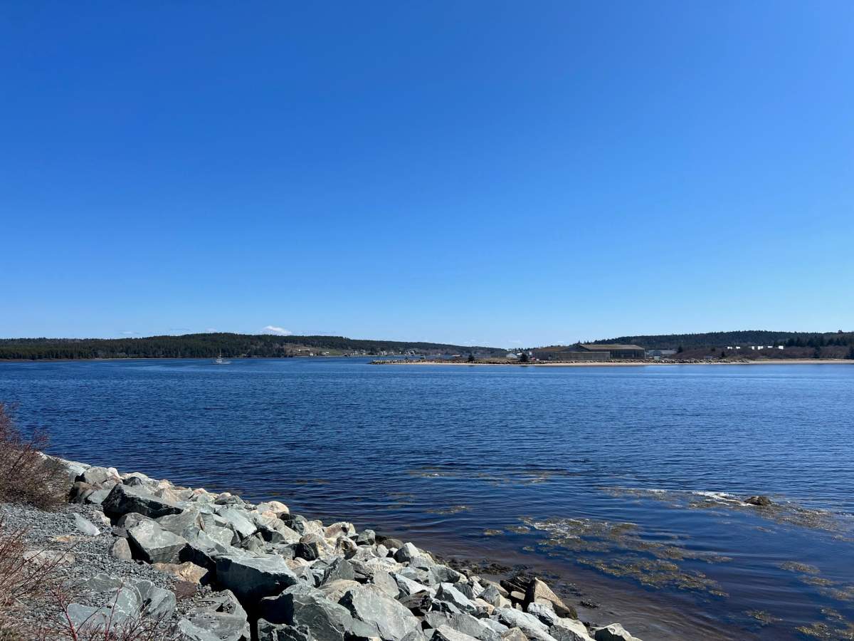 The LaHave River estuary as seen from the site of Friday’s announcement at the Fort Point Museum in LaHave, N.S.