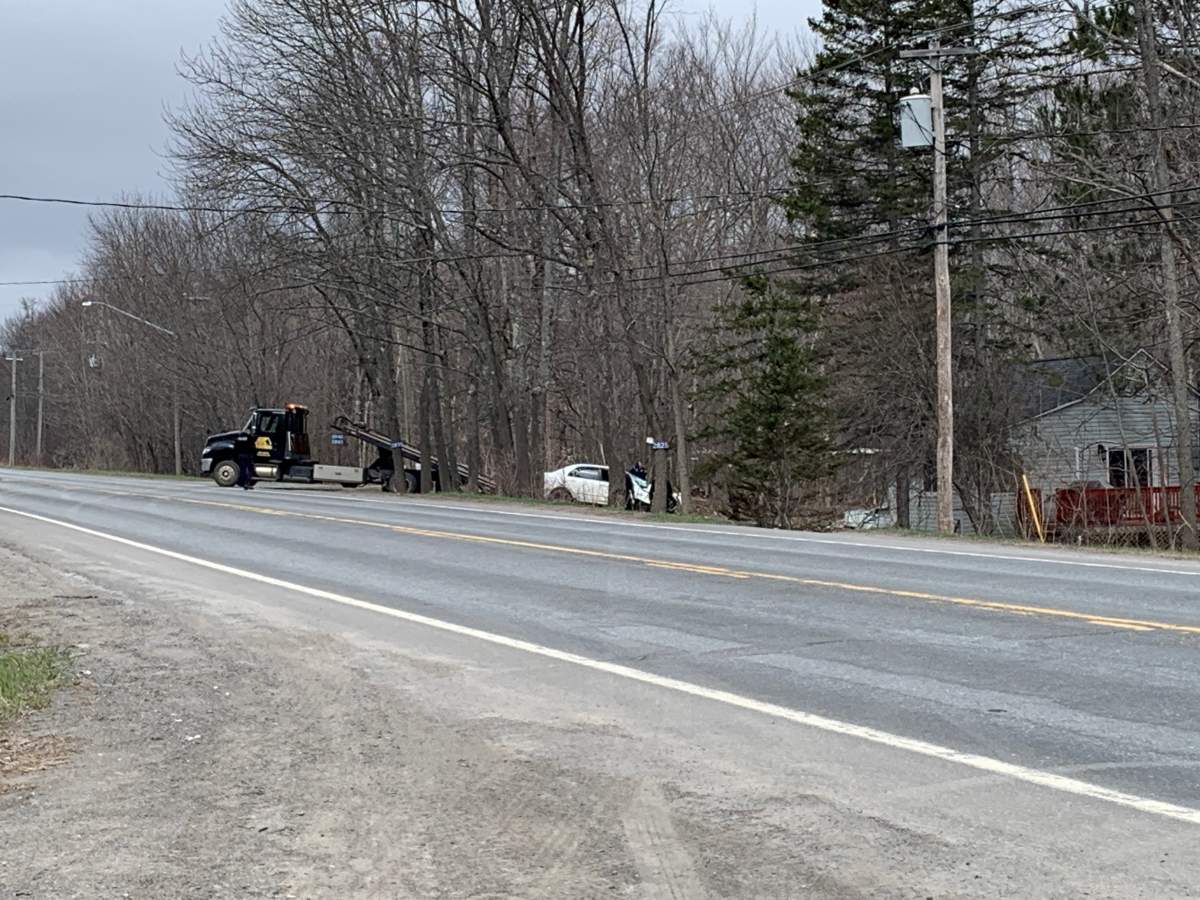 The car was towed away before noon.