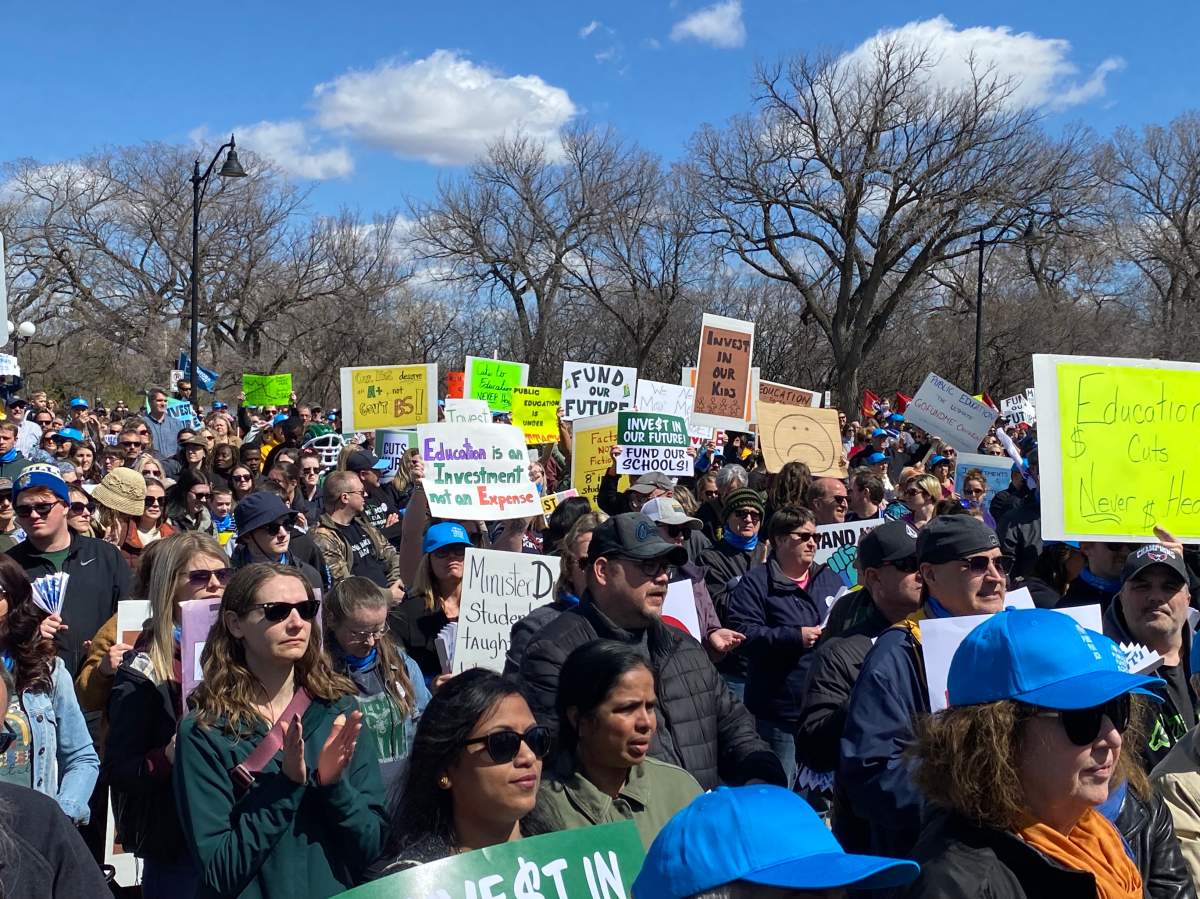 “There are school boards who are calling out the government to reinject some additional funds into this school year because of the unprecedented enrollment growth that they’ve seen within their classes,” said Saskatchewan Teachers Federation president Samantha Becotte.