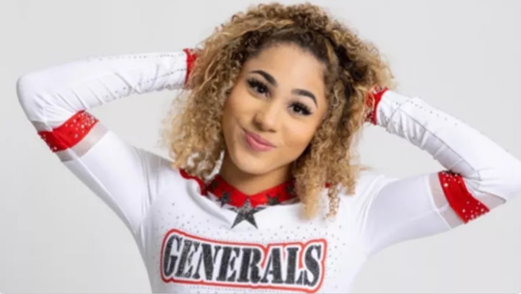 Payton Washington in a cheer uniform.
