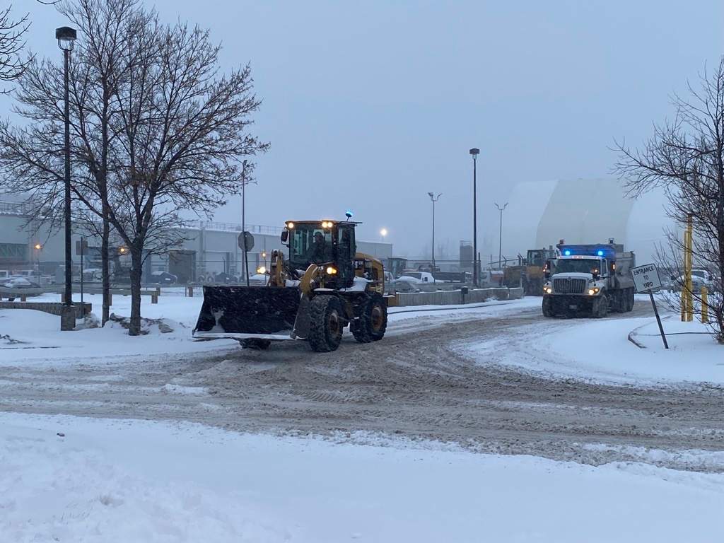 City of Winnipeg snow clearing crews seen working the streets in this file photo from April 2023.