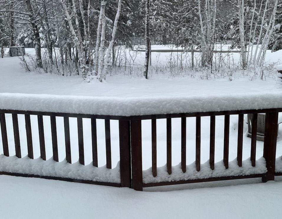 Spring snow in the Arnes, Man., area north of Gimli.