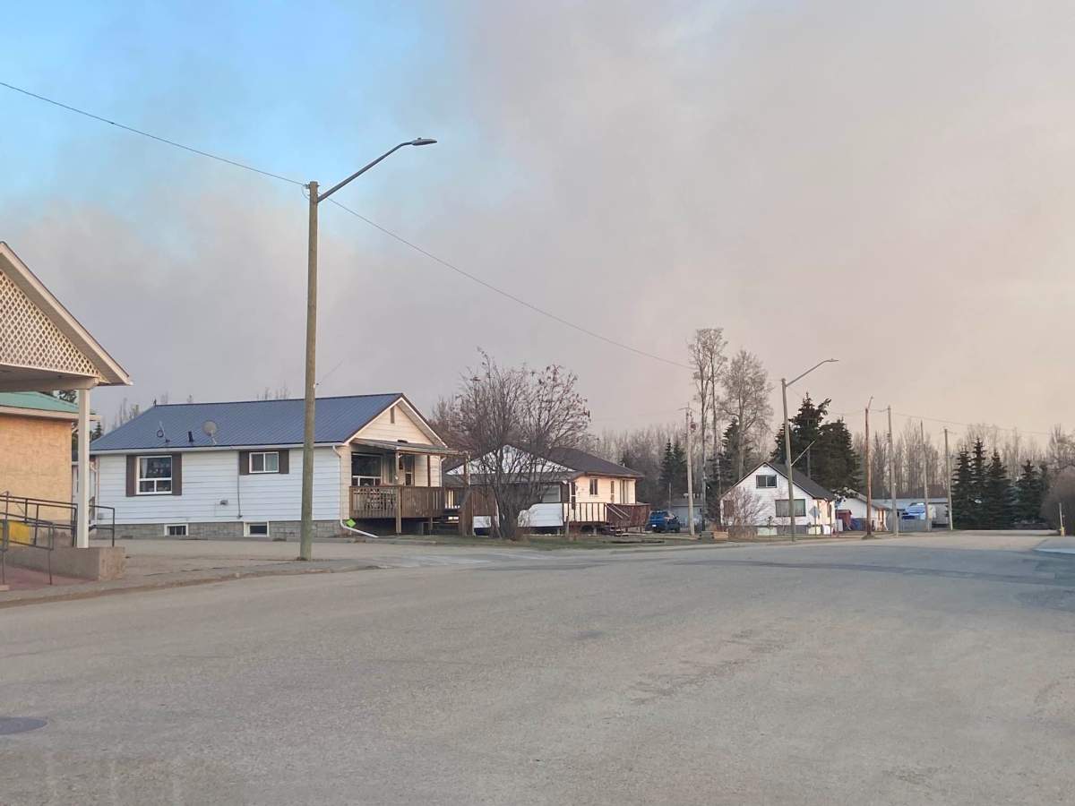 The community of Entwistle was evacuated due to a wildfire on Saturday, April 29, 2023.
