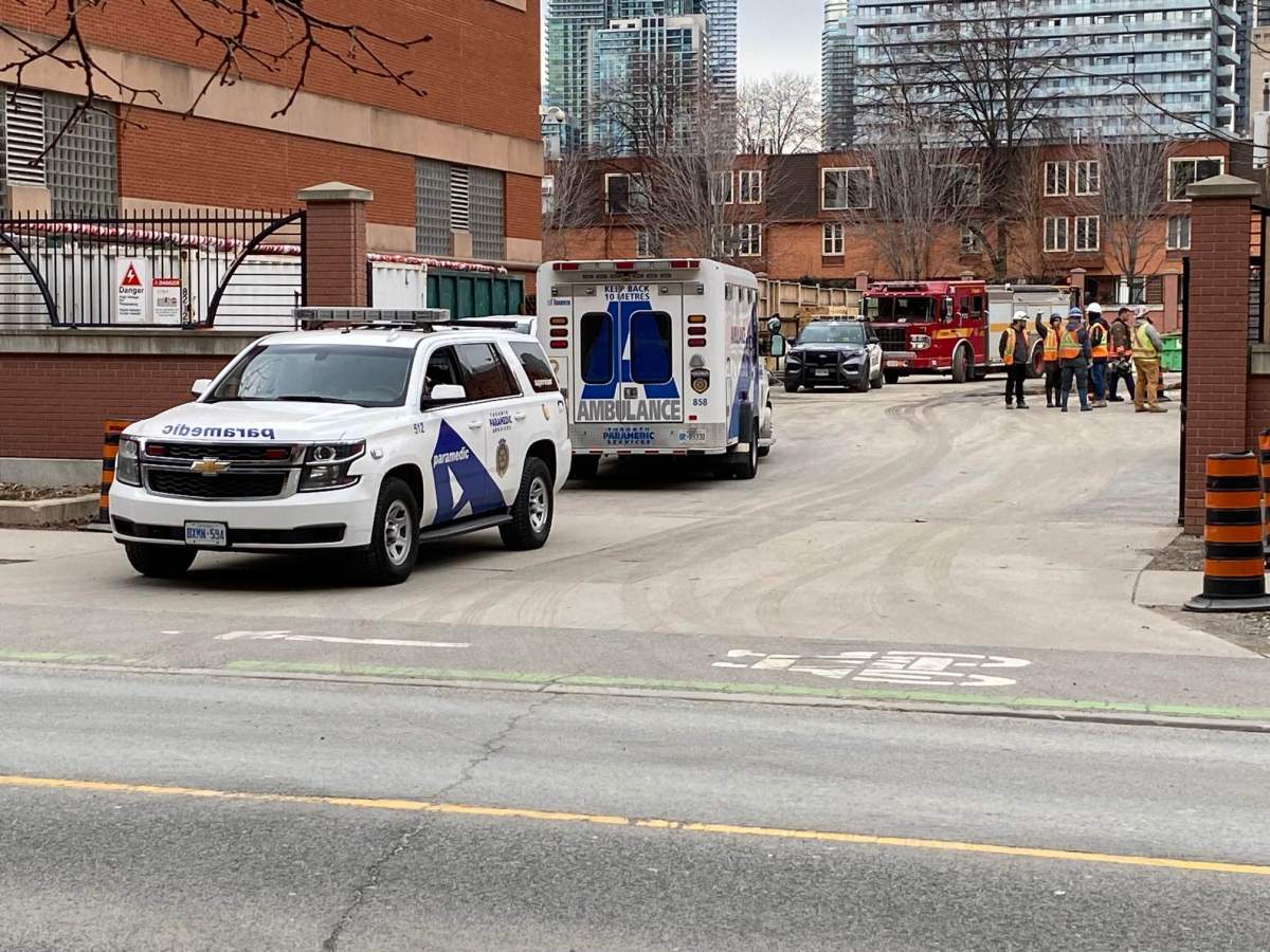 One man has been taken to hospital after an industrial accident in Toronto, officials say.