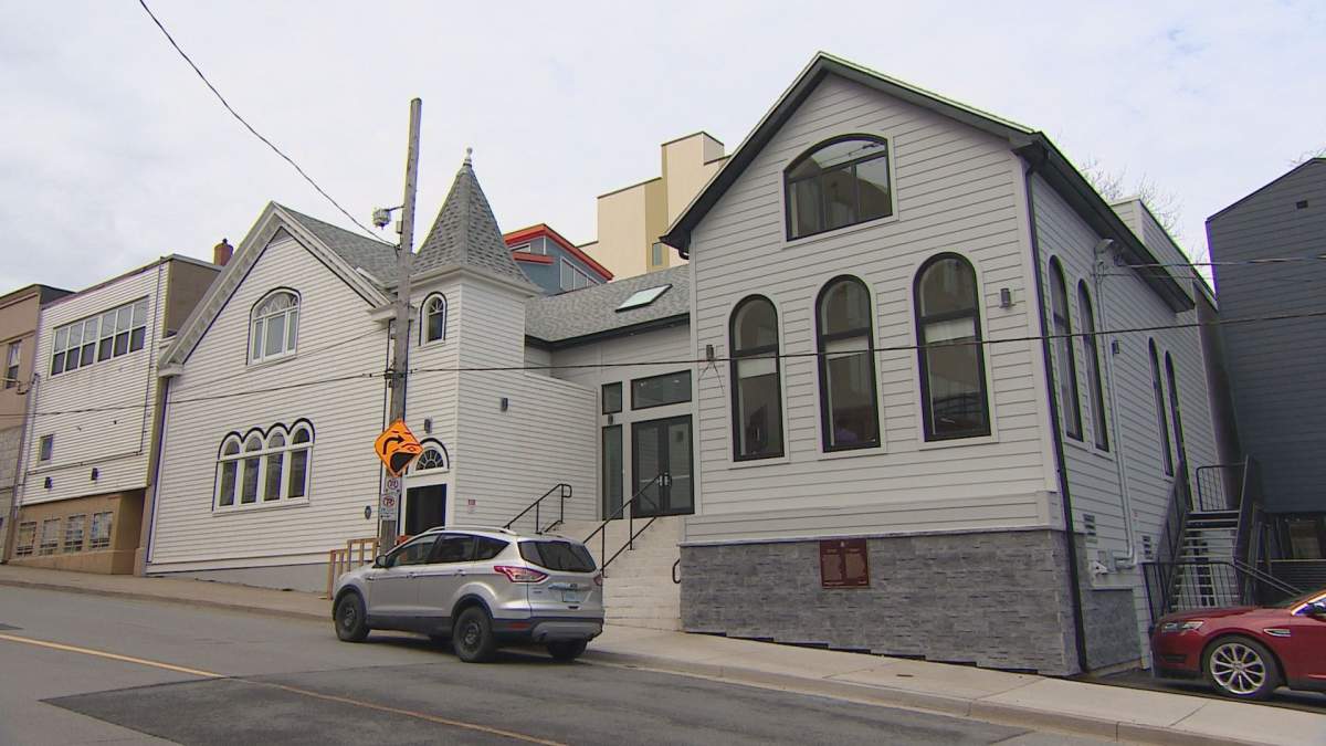 Outside of the newly renovated New Horizon Baptist Church on Cornwallis Street in Halifax.