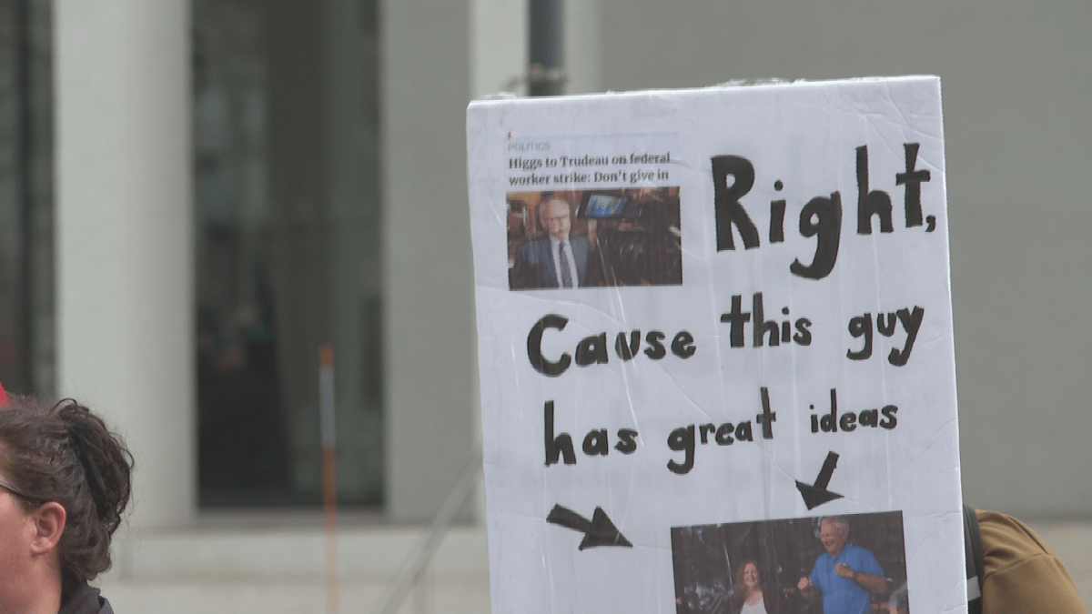 The crowd shouted ‘Stay in your lane Blaine’ several times during a rally Thursday morning.