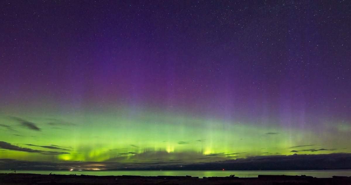 The lights seen over Qualicum Beach on the morning of April 24.
