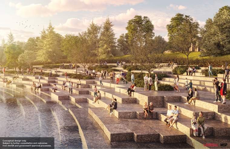 The Water’s Edge part of Ontario Place is set to include terraces, the province said.