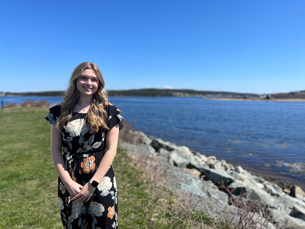 Stella Bowles, 19, is a local activist who pushed for the removal of straight pipes from the LaHave River in Nova Scotia.