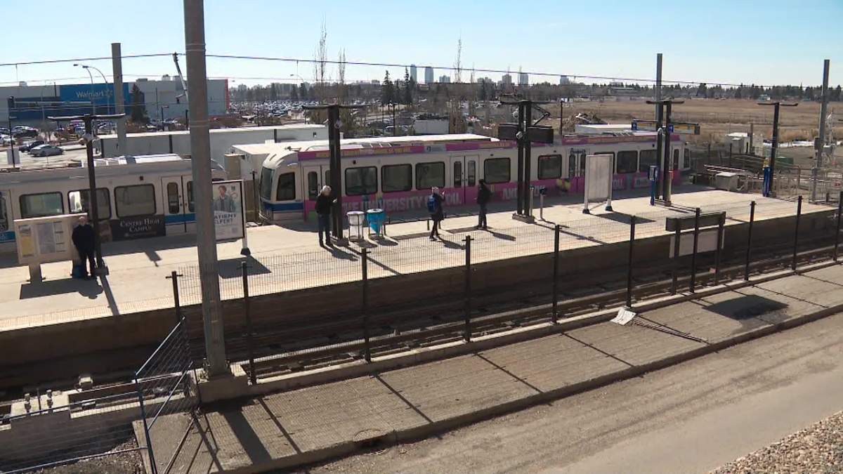 The Metro Line LRT NAIT Station in Edmonton, Alta. in April 2023.