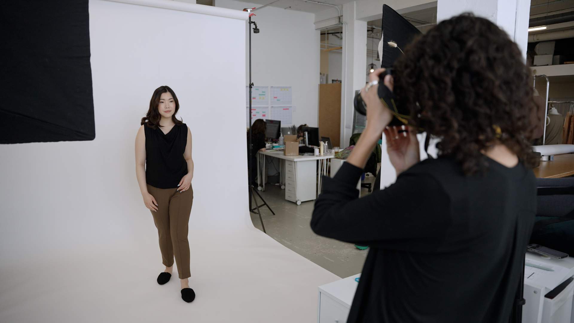 Model Corinne Ng poses for Photographer Andrea Pavlovic wearing pieces from Encircled's latest collection. Encircled is a female founded, Canadian made clothing brand based in Toronto.