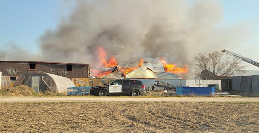 Firefighters from Goderich, Central Huron, North Huron, Brussels, Lucknow, and Kincardine were all called in to battle the blaze.