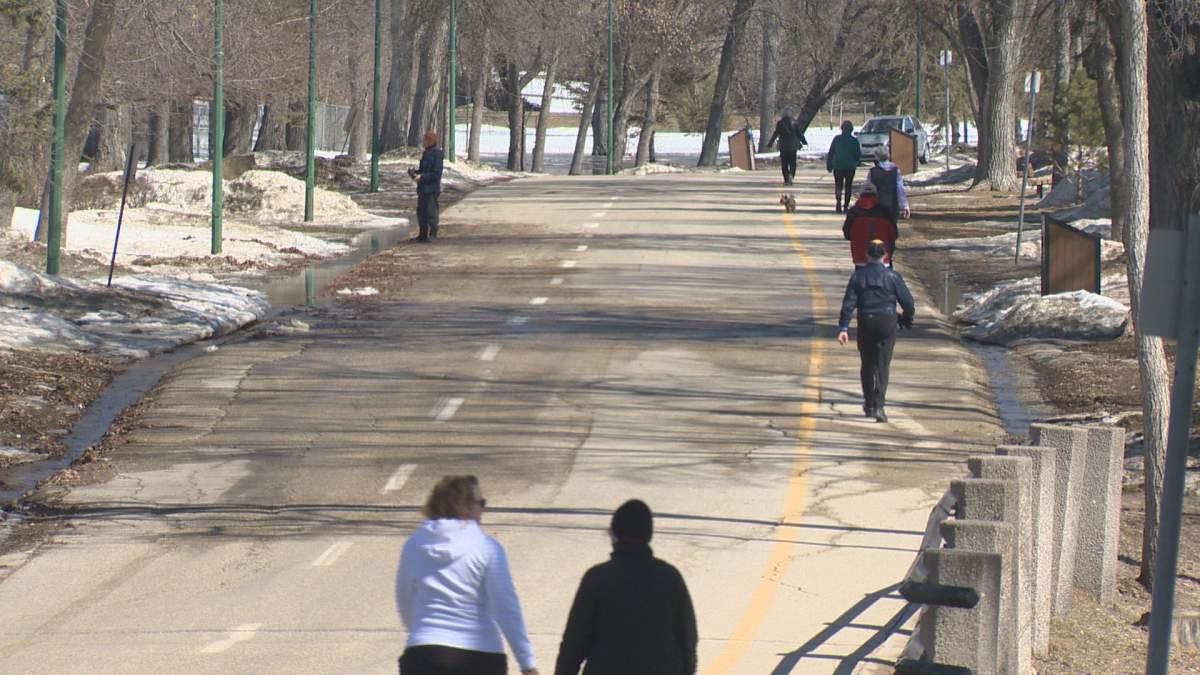 Winnipeggers were taking advantage of the warmer weather in Kildonan Park on Tuesday.