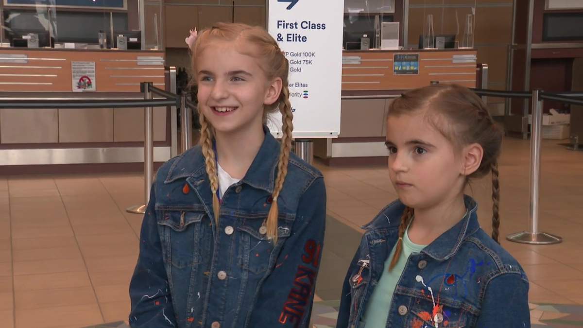 Sisters Cecily and Norah are excited to see the Oilers face off against the L.A. Kings.
