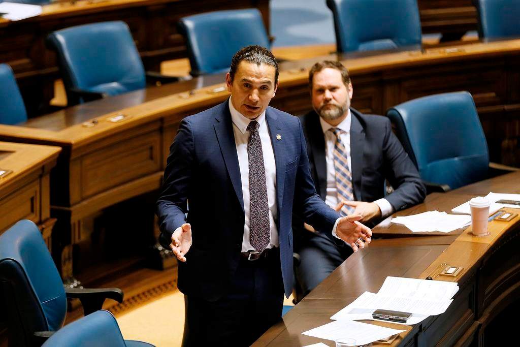 Manitoba's Opposition New Democrats are accusing the government of planning to cut education, but the Progressive Conservative government says the NDP is using outdated information.THE CANADIAN PRESS/John Woods.