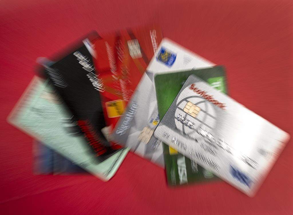 A pile of credit cards.