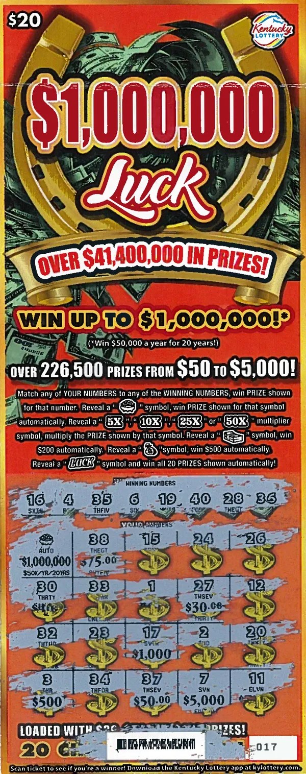 The winning lottery ticket.