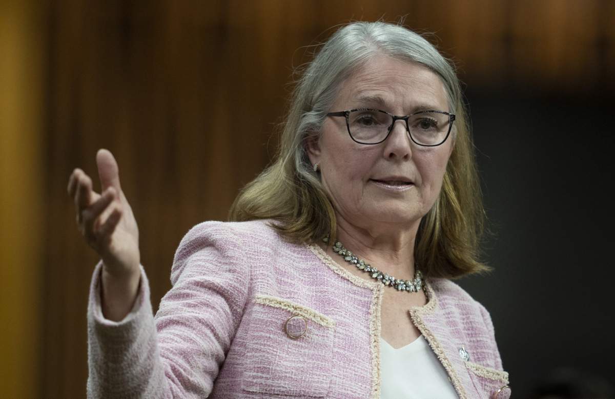 Conservative MP for Yorkton-Melville Cathay Wagantall on her private members bill, C-311 Violence Against Pregnant Women Act, as it begins debate in the House of Commons, in Ottawa, Tuesday, May 9, 2023. THE CANADIAN PRESS/Adrian Wyld.