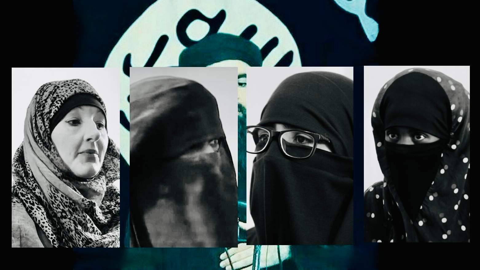 Four of the nine Canadian women who have returned to Canada from camps for ISIS families in Syria.