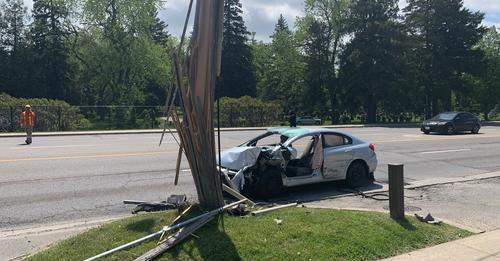 Guelph police continue to investigate a 3-vehicle crash that sent 2 people to hosptial.