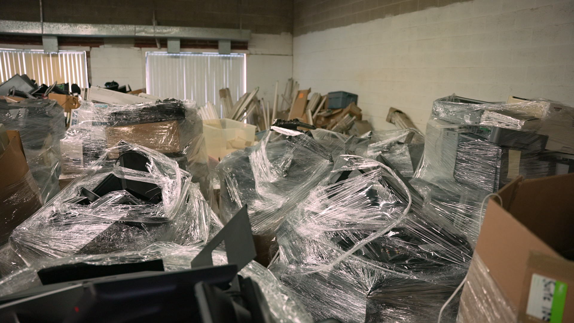 E-waste at the Electronic Recycling Association’s warehouse in Toronto.