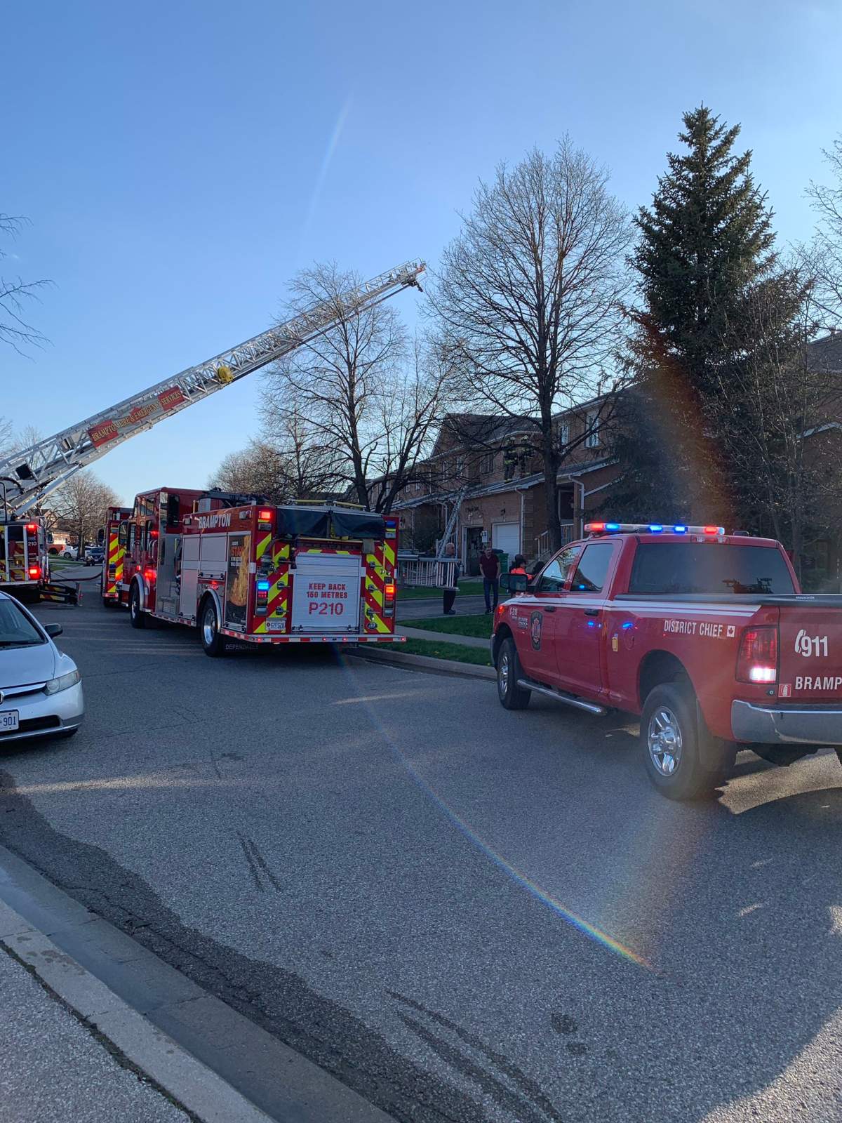 Officials are asking the public to avoid the Hurontario .