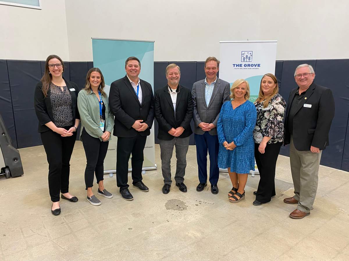 An announcement was made at the Grove in Fergus on mental health funding.