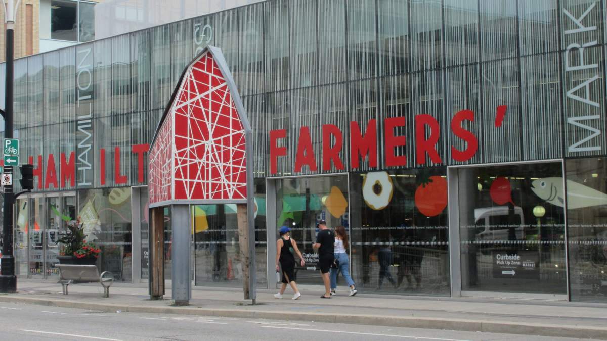 Picture of Hamilton's Farmers Market from June 2021.