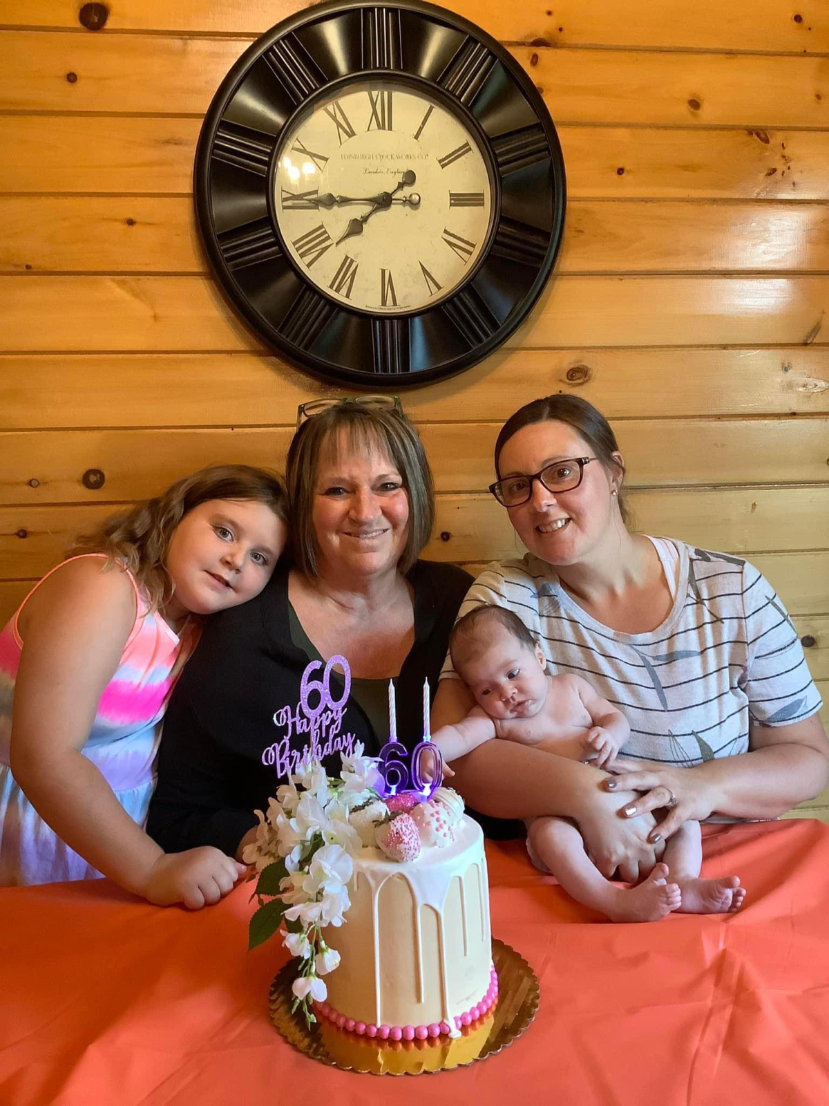 Lorraine Worthen, centre, is pictured with her daughter Tatum and her grandchildren. Lorraine suffered a stroke over the weekend and missed the window to get medication due to transportation delays.