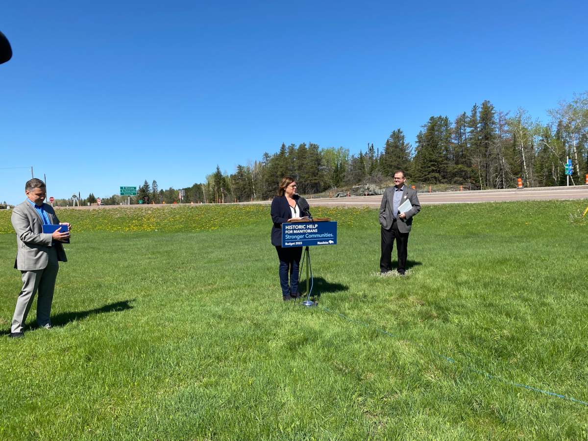 Manitoba premier Heather Stefanson speaks to media Friday morning.