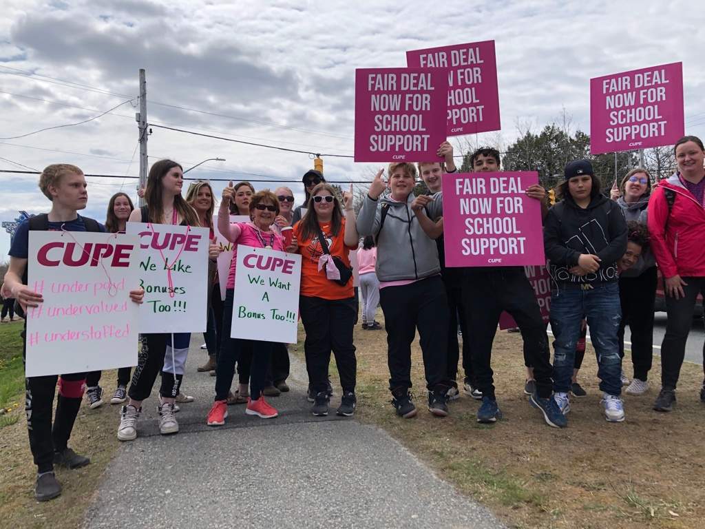 Halifax-area school support workers are on strike, after talks broke down between the union and province over wages.