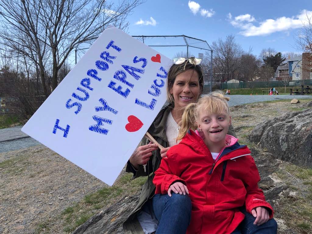 Heather Langley, whose daughter Lucy is in Grade 5 at Burton Ettinger Elementary, said EPAs are dedicated workers who deserve better pay.
