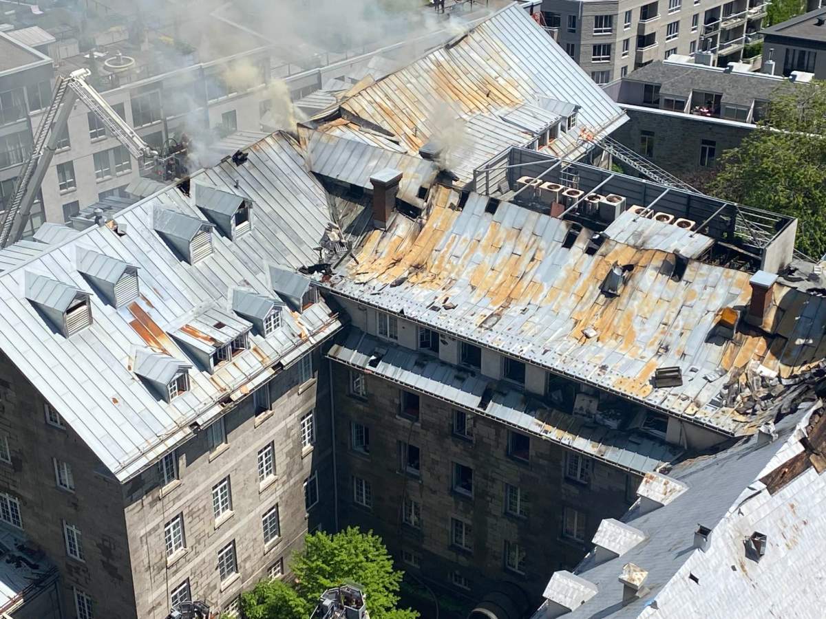 The fire broke out just before 5 p.m. Thursday at the Monastère du Bon-Pasteur, a 19th century former monastery, in Montreal.