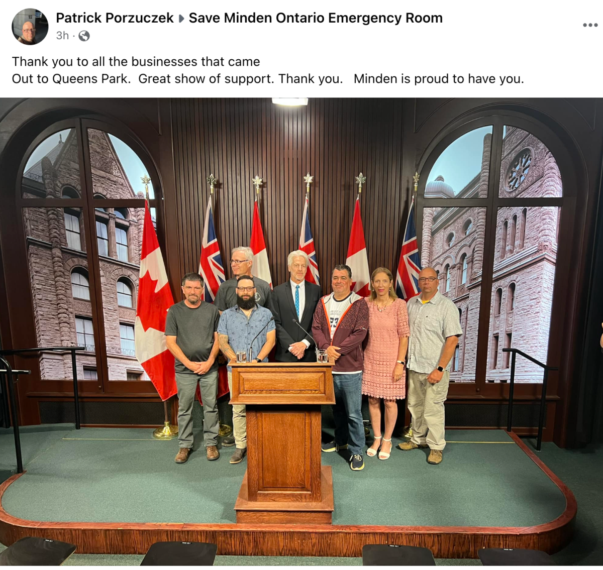 Some Minden business owners joined NDP MPPs asking the province to intervene and halt the closure of the Minden ER.