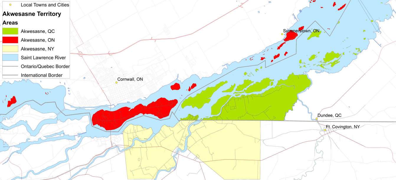 Akwesasne map