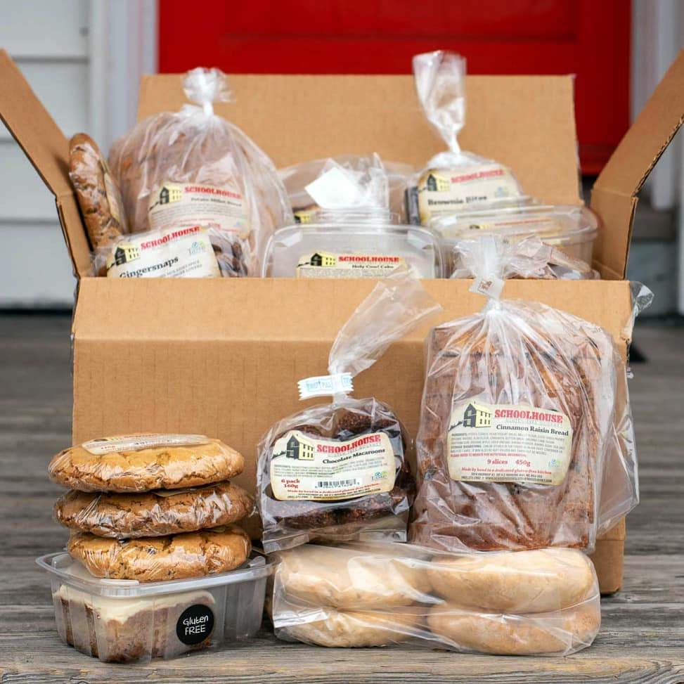 Schoolhouse Gluten-Free Gourmet supplies gluten-free baked goods to Nova Scotia, New Brunswick and P.E.I. They run their “100 per cent gluten-free kitchen,” out of a 150-year-old converted schoolhouse in Mahone Bay, N.S.