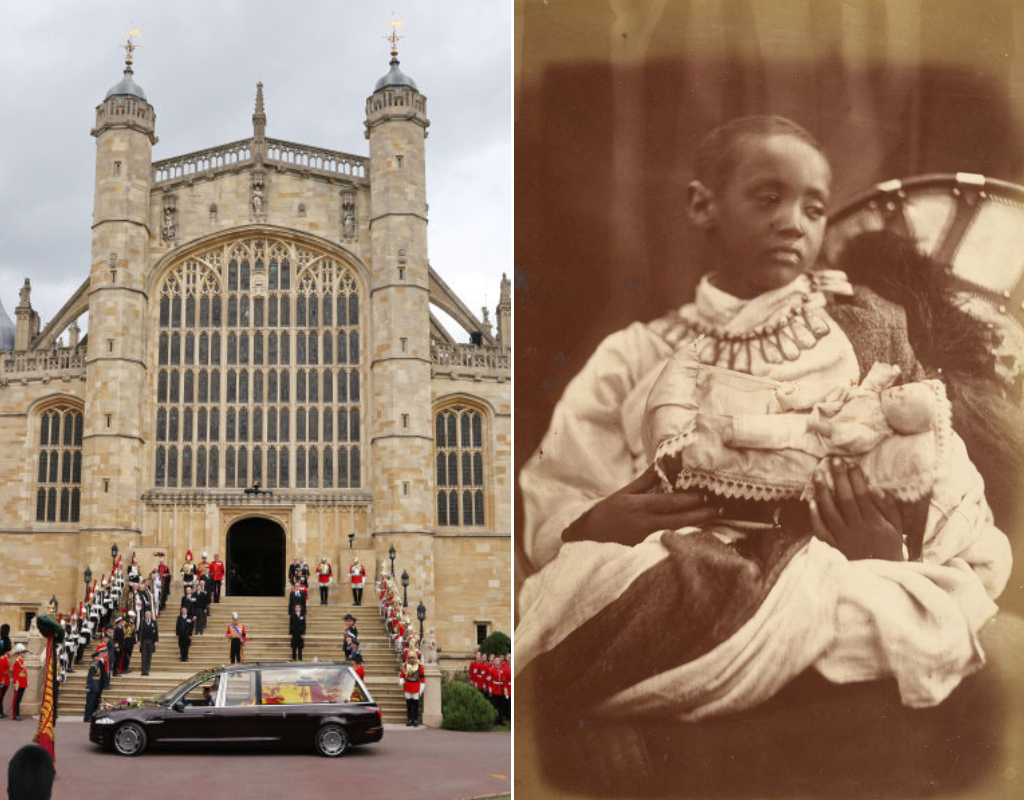 St. George's Chapel at Windsor Castle (L) is where Prince Alemayehu's remains have been buried since his death in the late 1800s.