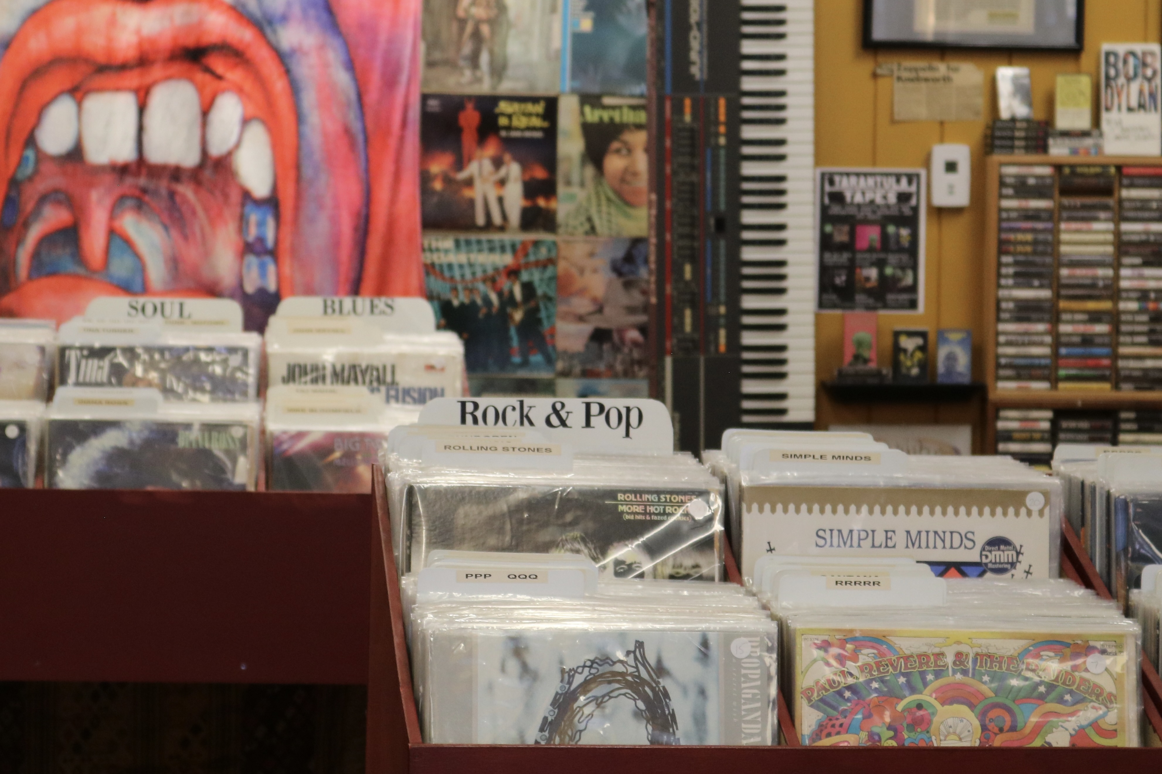 Vinyl records on display at Dead Parrott Records in Barrie, Ont.