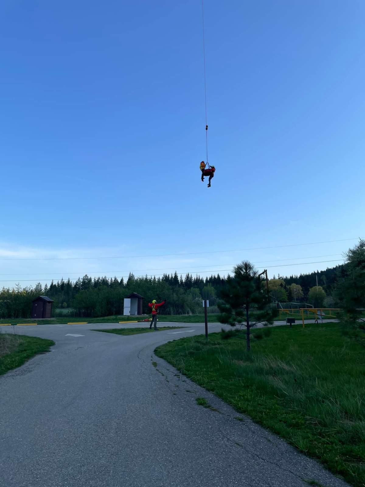 A man was rescued after falling down a slope near the Enderby Cliffs. 