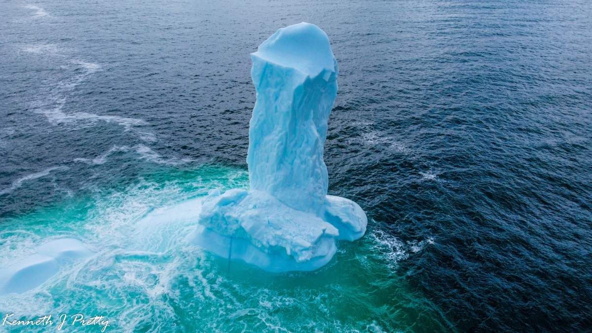 Ken Pretty of Dildo, Nfld., captured photos of what's now being called the "Dickie berg."