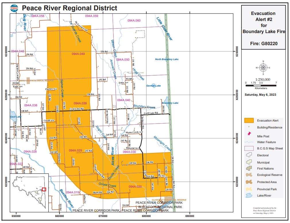 Peace River Regional District alert