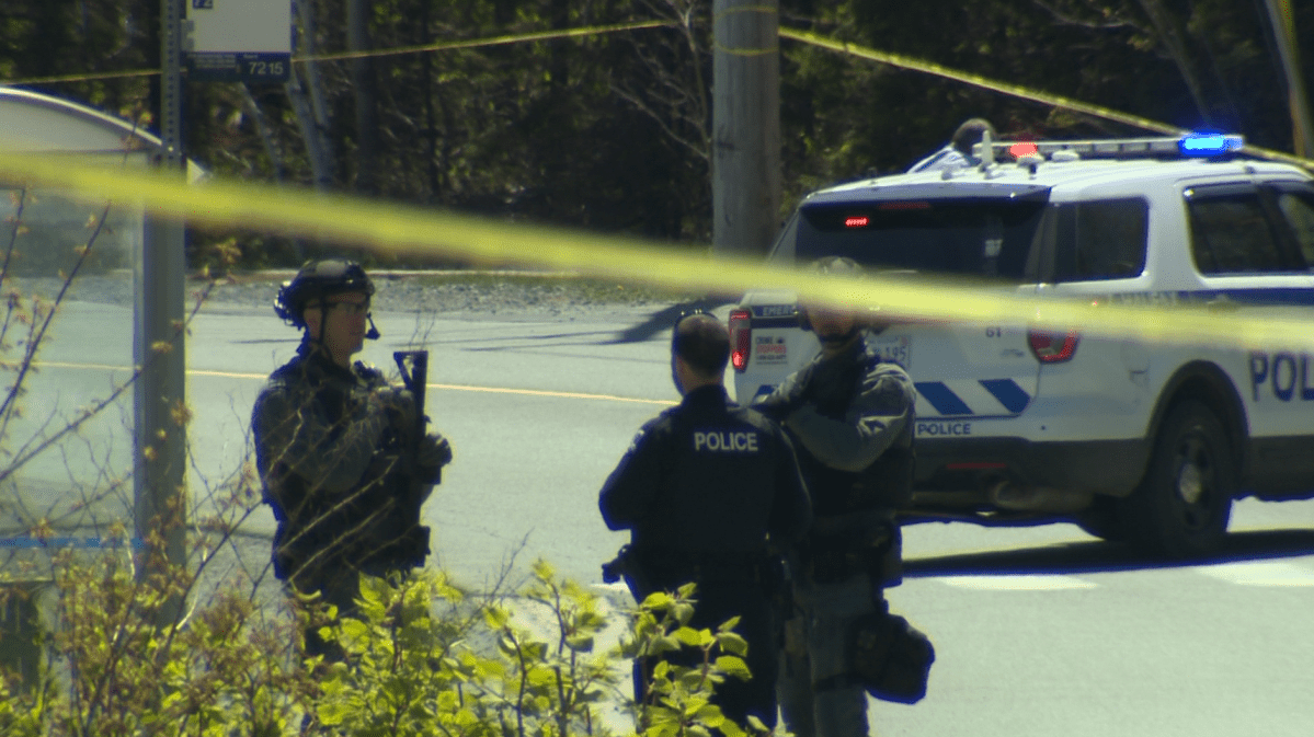A man was killed after he allegedly confronted police with a weapon during his arrest on Saturday morning in Dartmouth, as officers fired service guns in response.